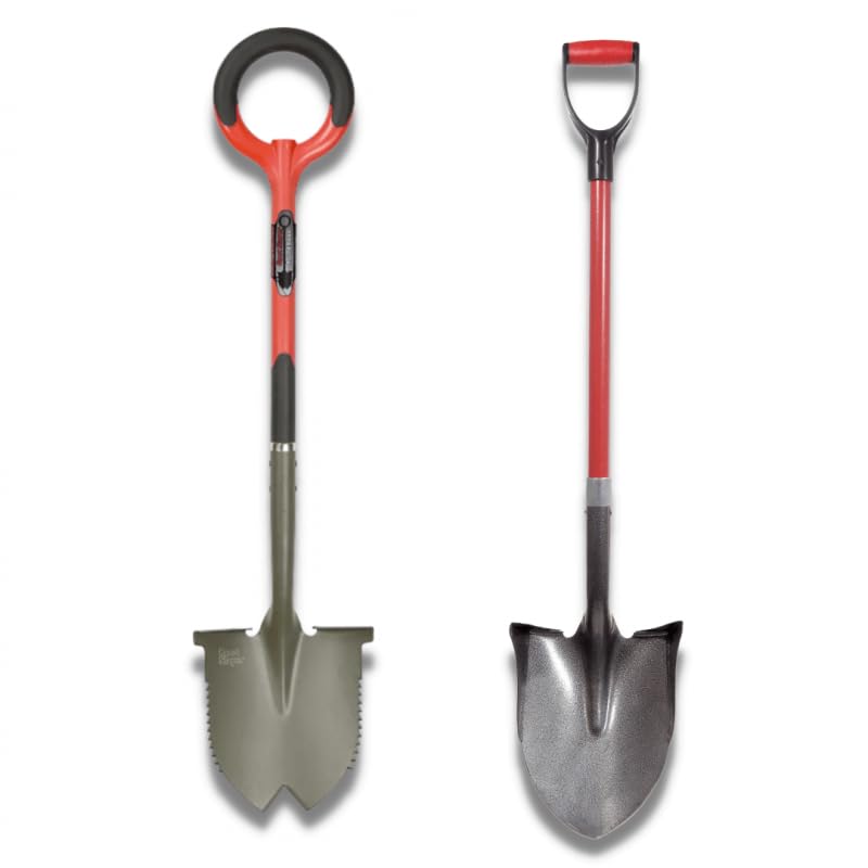 Venteo - Pelle Ronde RootSlayer + Pelle à Rebords RootSlayer - Outils de Jardin Multifonctions pour Tous Types de Sol - 